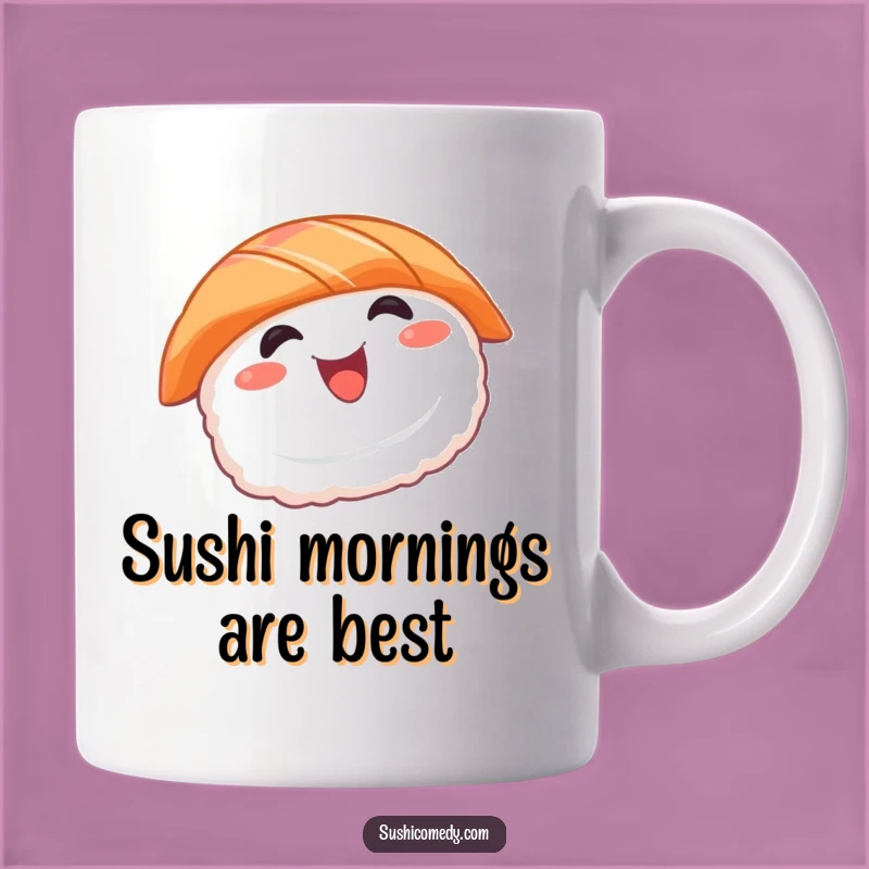 Funny Sushi Spin Mug: Adorable Salmon Sushi, Perfect Funny Gift Idea