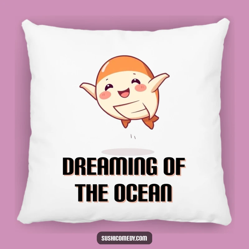 Funny Salmon Nigiri Pillow: Cozy Comfort with a Hilarious Leap Design, Great Gift!