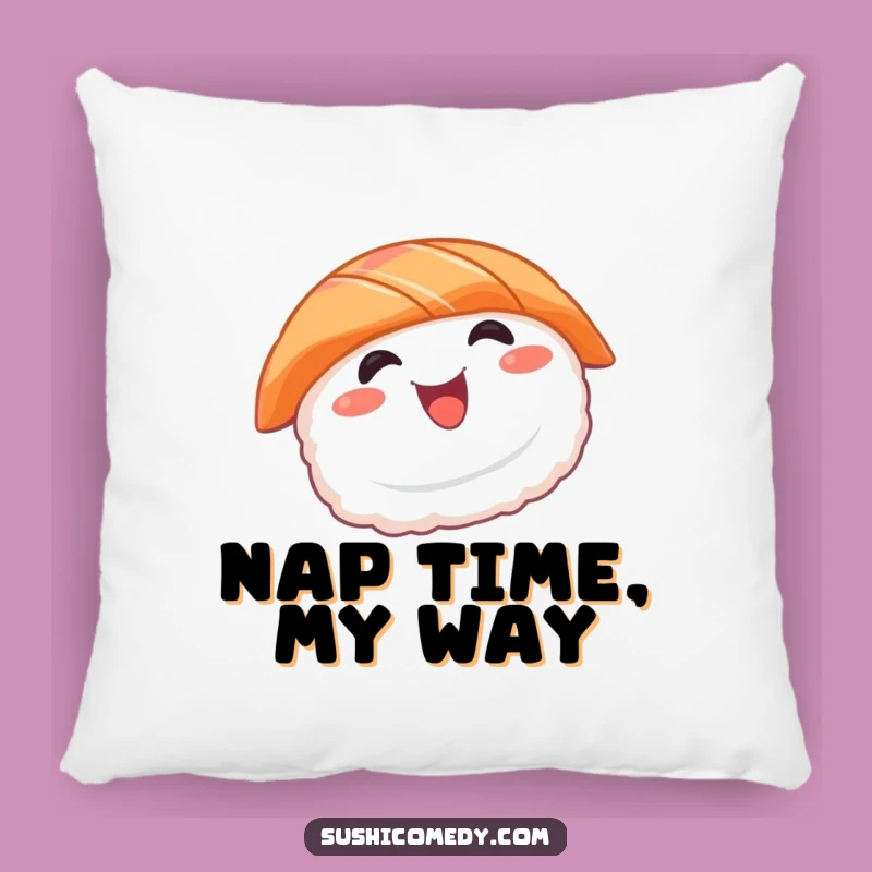 Funny Sushi Pillow: Cozy Salmon Sushi Spin, The Ultimate Funny Gift!