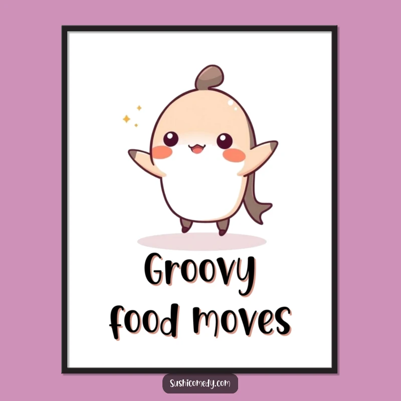 Funny Nigiri Dance Digital Print - Instant Cute Sushi Decor Gift