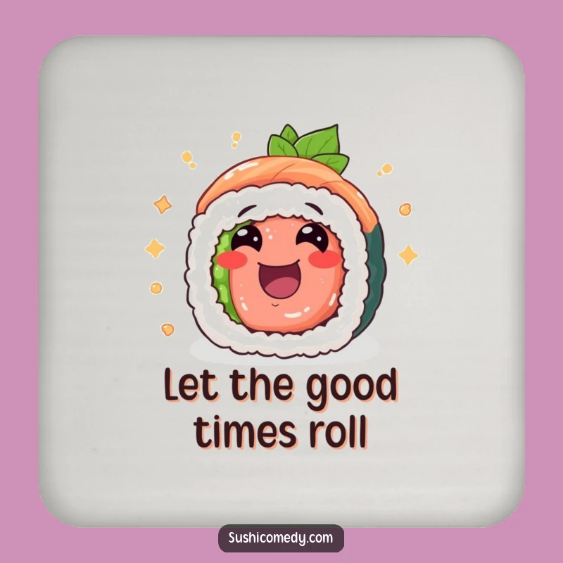 Funny Tuna Maki Coasters: Protect Surfaces with Cheerful Sushi Rolling Fun