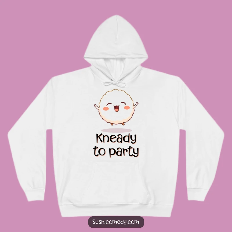Cozy Funny Rice Ball Jump Hoodie - Warm & Adorable Foodie Apparel Gift