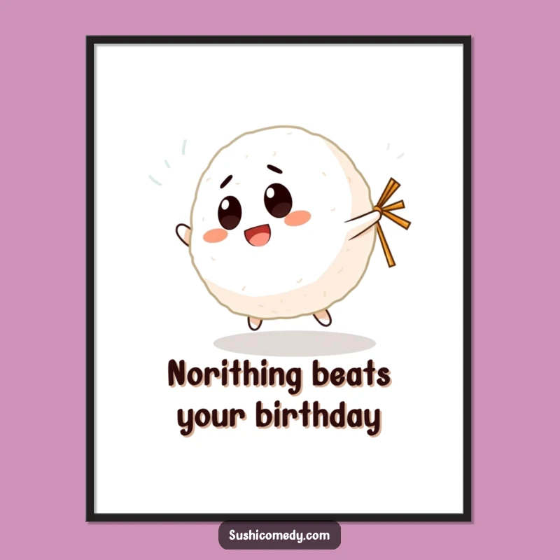 Free Printable Wall Art: Giggling Rice Ball Downloadable Decor for a Cheerful Space