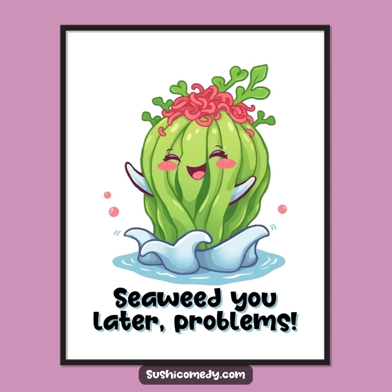 Free Printable Seaweed Salad Wall Art - Gentle Wave Humorous Decor!