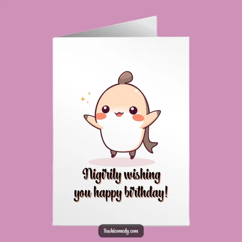 Free Printable Nigiri Dance Birthday Card - Fun Downloadable Gift for a Jazzy Celebration
