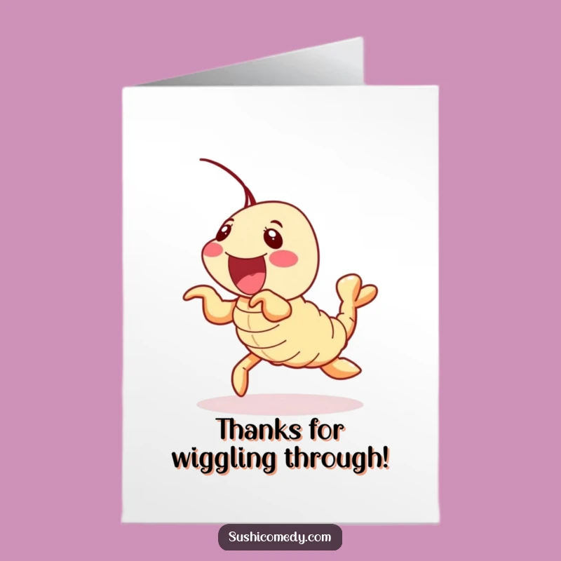 Free Printable Shrimp Tempura Thank You Card - A Wiggly Way to Say Thanks!