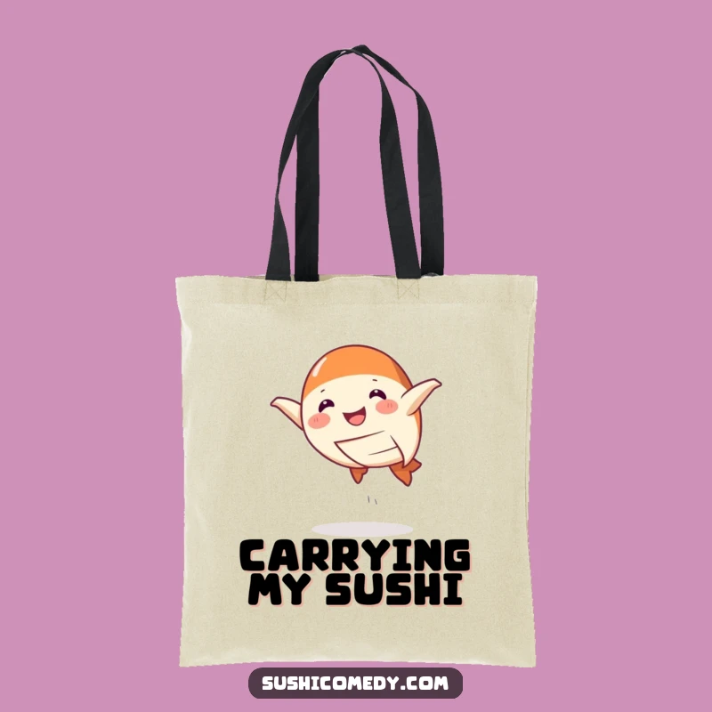 Funny Salmon Nigiri Tote Bag: Carry Your Fun with Hilarious Style, Great Gift!